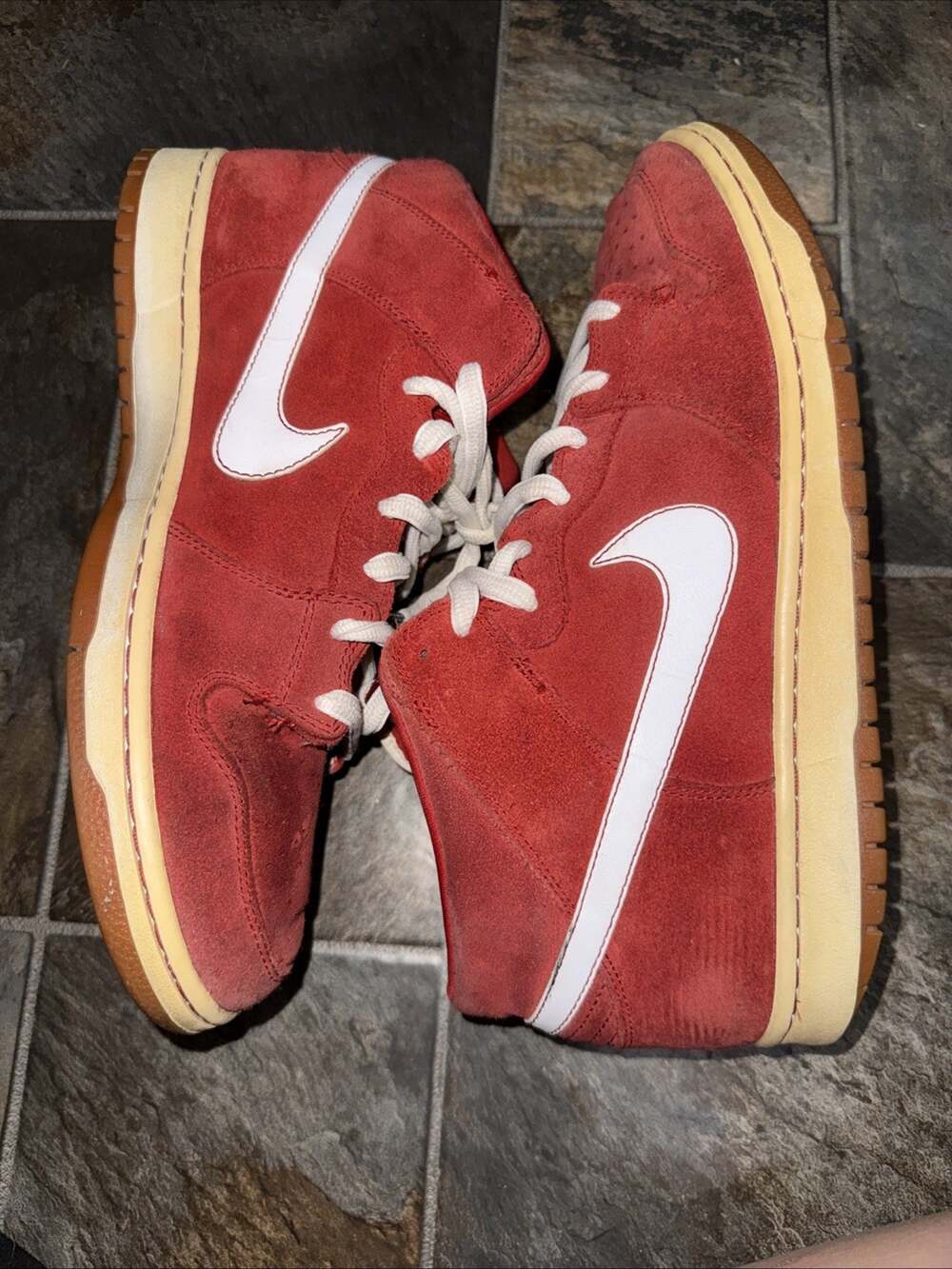 Size 12 - Nike Dunk Pro Sb Mid Red Brickhouse White